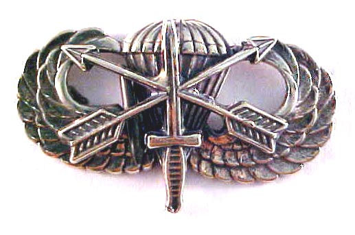 Special Forces Prototype Basic Jump Wings Sterling © designed by