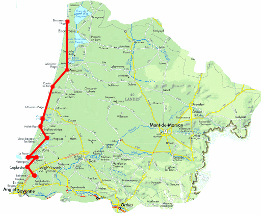 Carte des landes