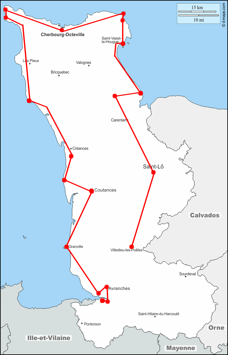 Carte de la Manche