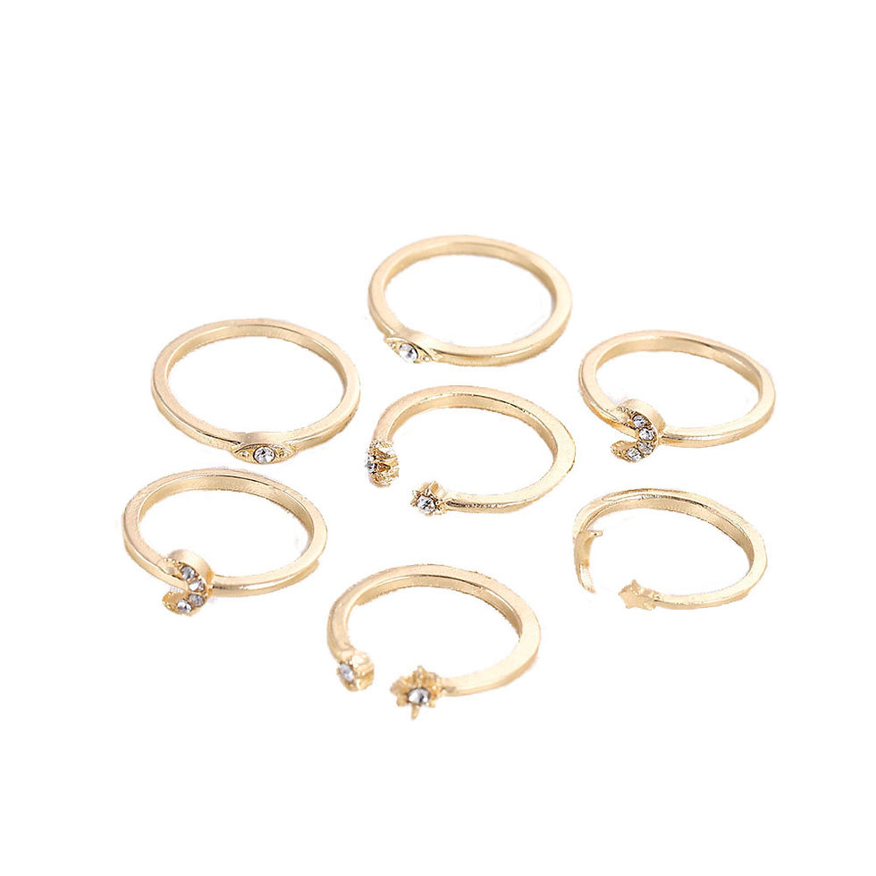 Set 7 inele - Golden lune