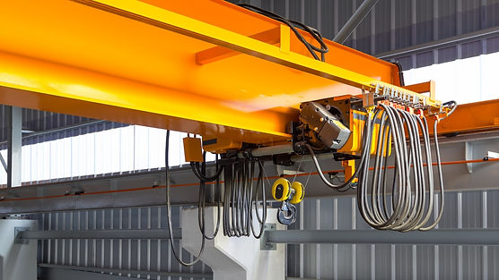 Crane system in industrial setting