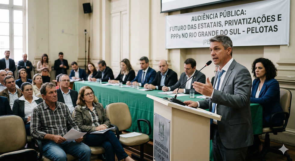 Deputados debatem em Pelotas privatizações e parcerias público-privadas no setor de energia do RS