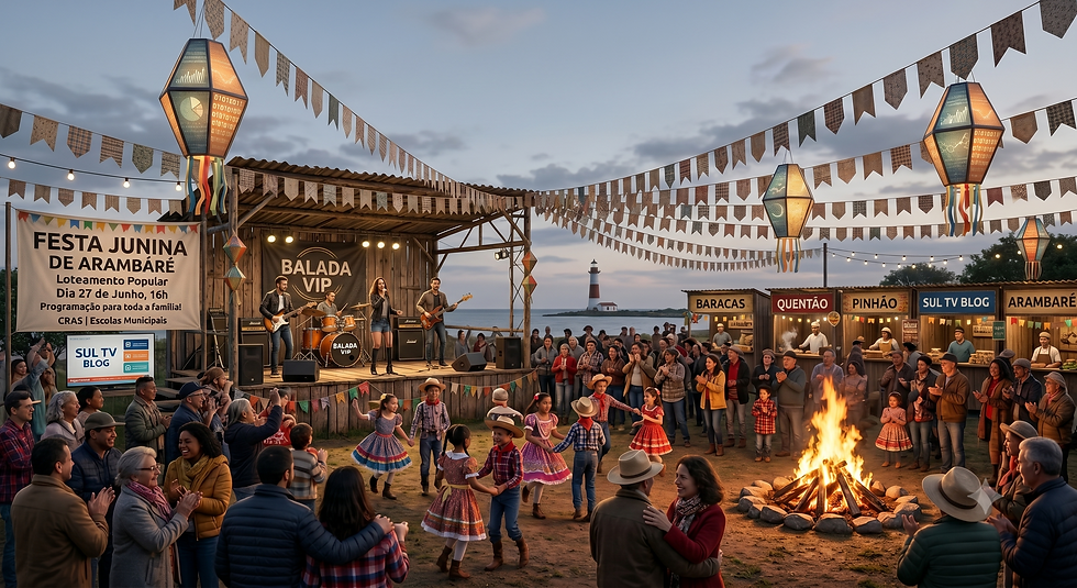 Festa Junina de Arambaré acontece dia 27 de junho no Loteamento Popular