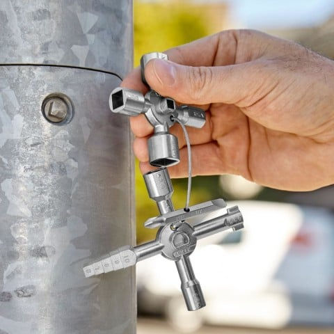 Thumbnail: Knipex 3-1/2" TwinKey® Universal Control Cabinet Key
