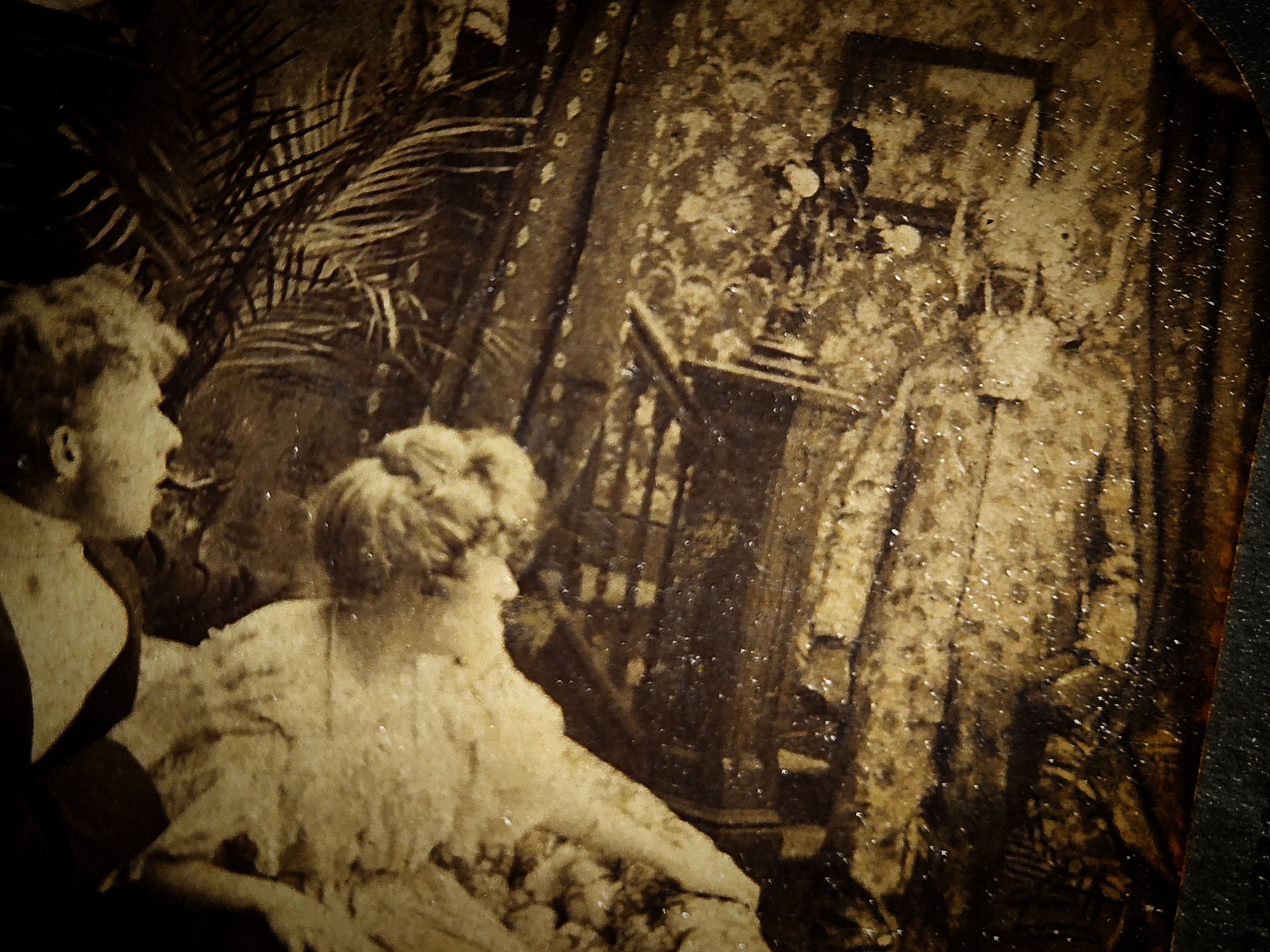 1901 Stereoview Card of Approaching Monster or Demon