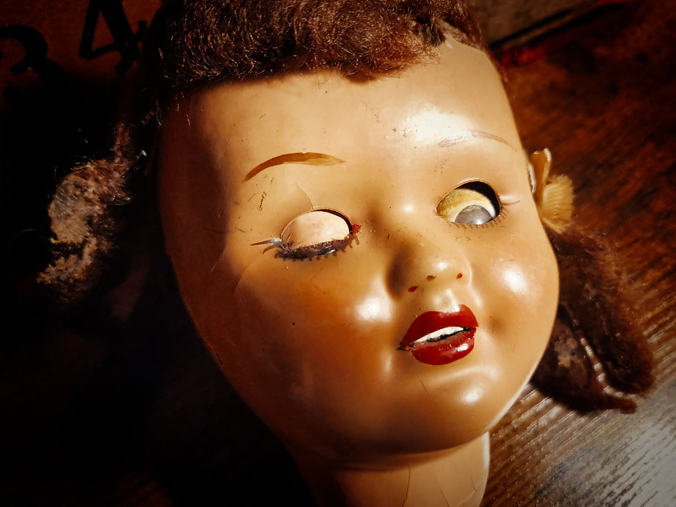 Thumbnail: Rita Ribbons haunted doll head