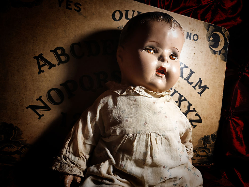 Thumbnail: Claudia - Antique Composition Baby Doll With Haunting Eyes