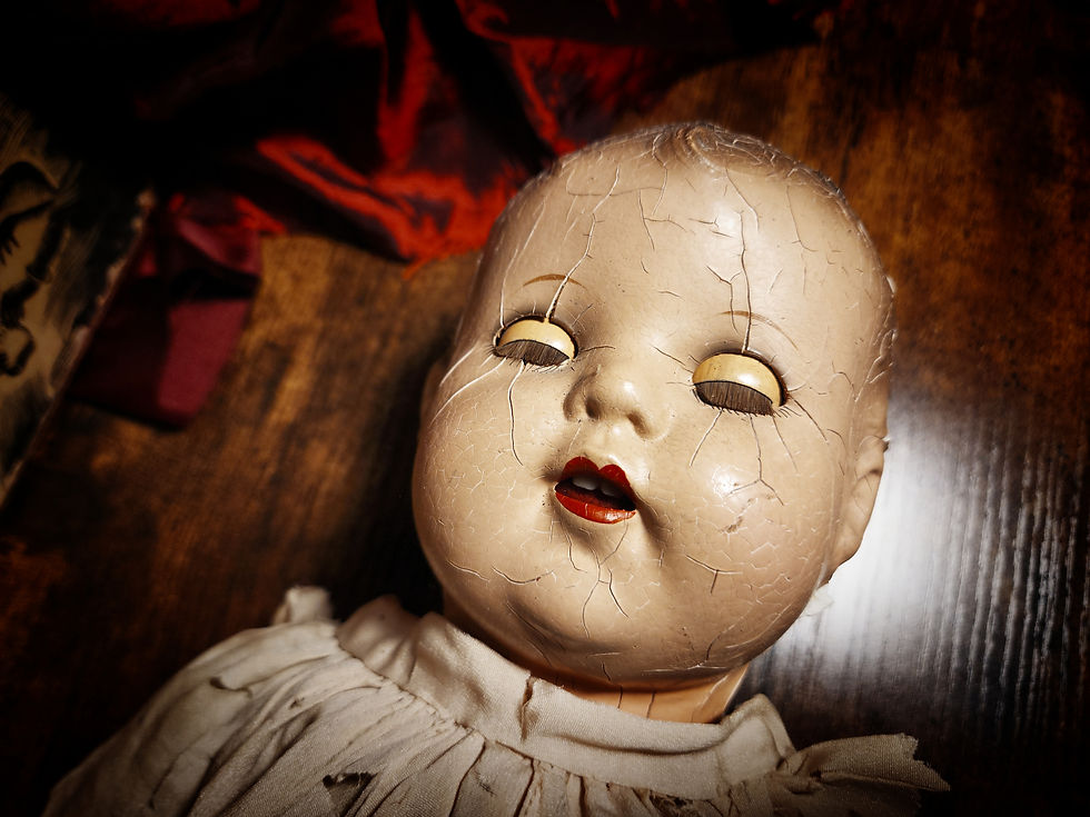 Thumbnail: Tattered Tina - Haunting Vintage Composition Doll