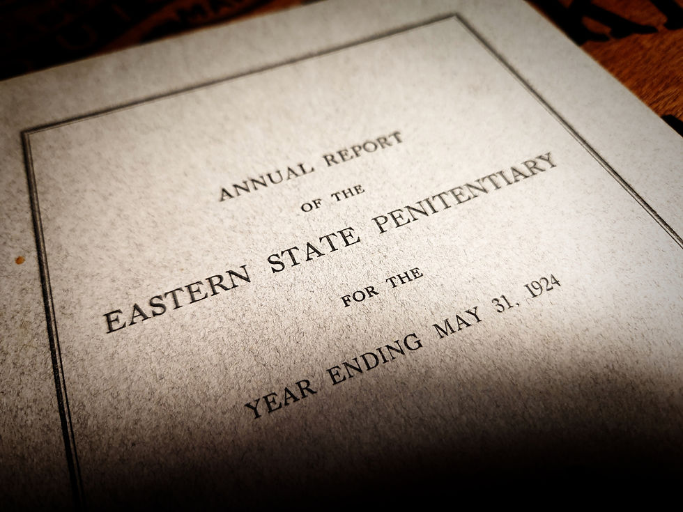 Thumbnail: Eastern State Penitentiary Report Title