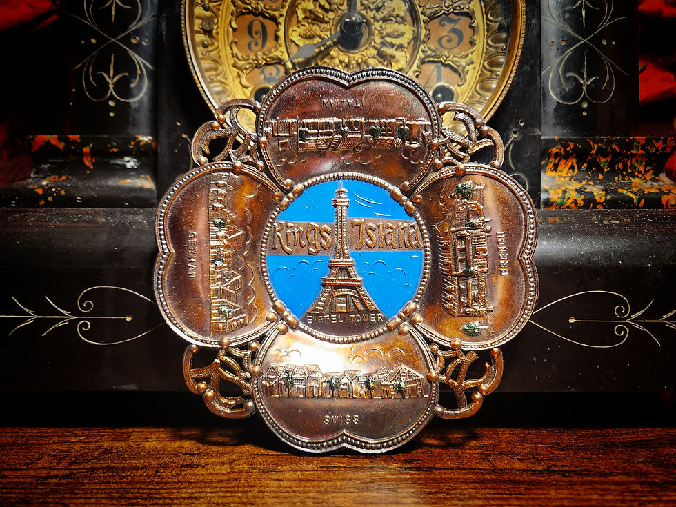 Thumbnail: Kings Island Ash Tray In front of clock