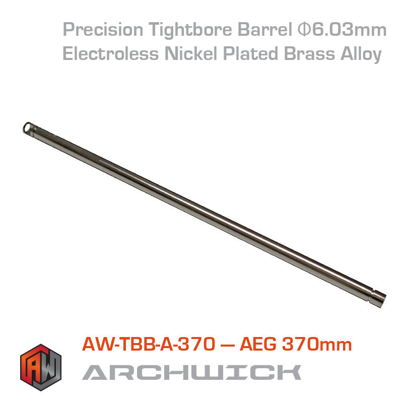 섬네일: ARCHWICK - AEG Ø6.03 Nickle Plated Brass Tightbore Barrel 265/310/370/410mm