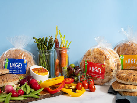 Falafel Brothers pita bread made by Angel Bakeries, available fresh, frozen, online, through Mmart Japan, coming soon to Amazon, and for B2B bulk sales in Japan.