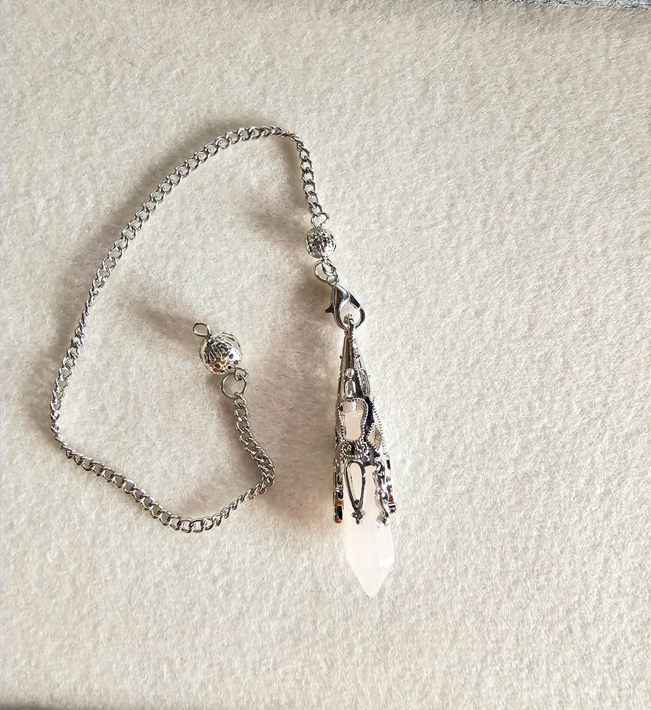 Rose Quartz Crystal Pendulum