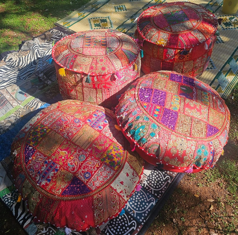 Thumbnail: Handcrafted Organic Ottoman – Multi-Functional Living Meditation Ottoman