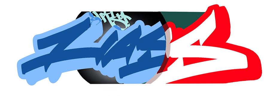 Hasone graffiti digital design. in pinks, red and white.
