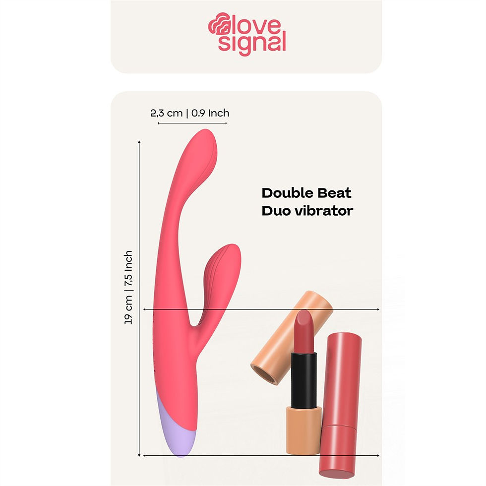 Thumbnail: Dream Toys Love Signal  - Double Beat side  size chart