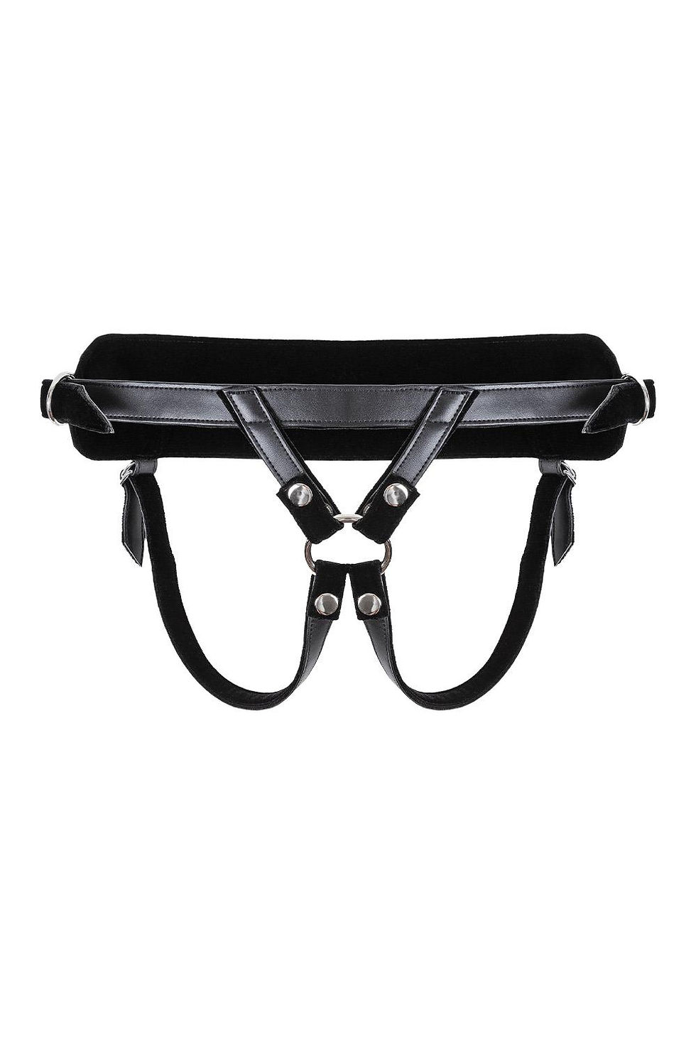 Thumbnail: Virgite - Universal Harness With Black Dildo Size S Black