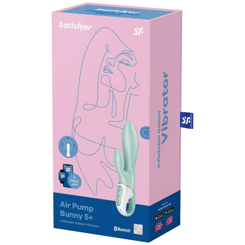 Thumbnail: SATISFYER - AIR PUMP BUNNY 5+ INFLATABLE RABBIT VIBRATOR APP GREEN box