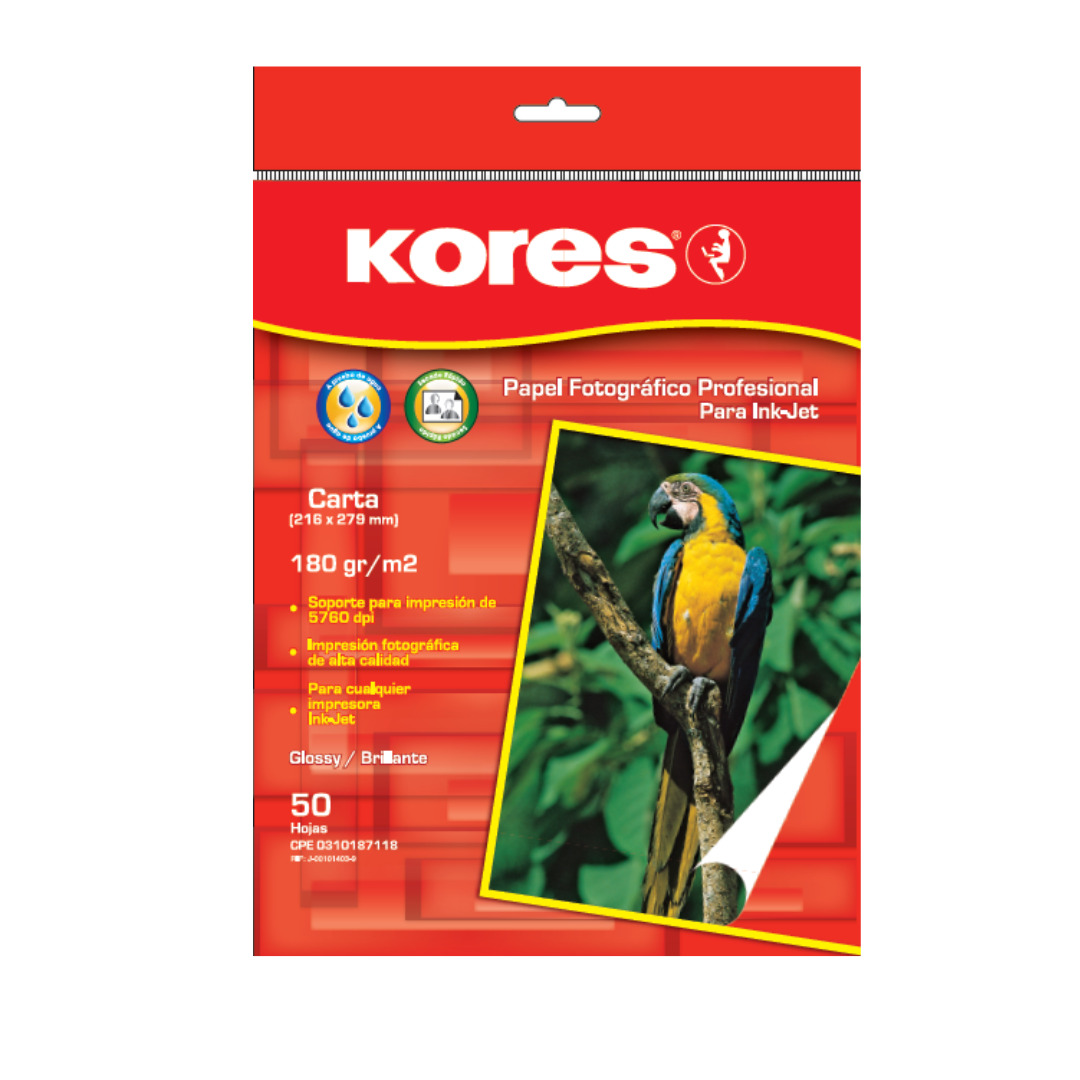 PAPEL FOTOGRAFICO KORES 50 HOJAS