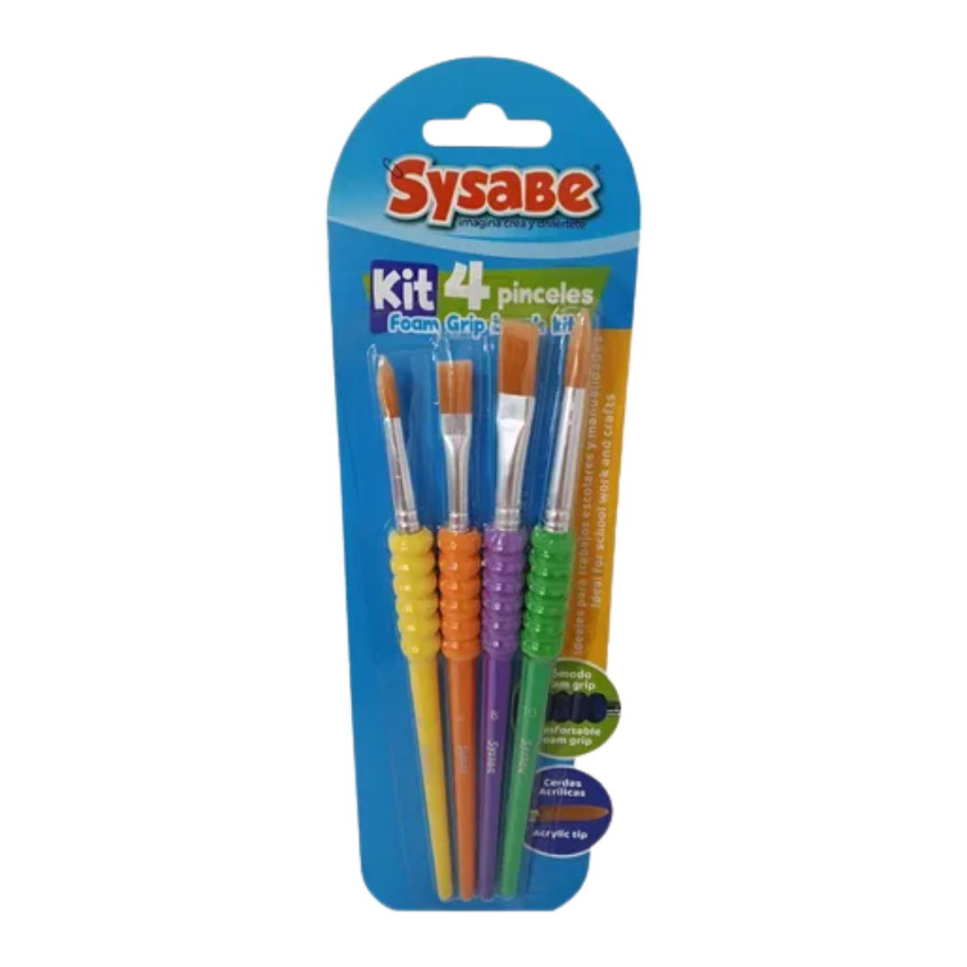 KIT 4 PINCELES SYSABE