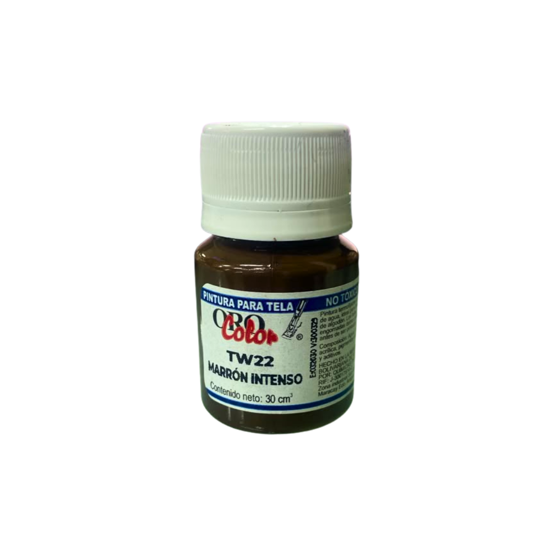 PINTURA PARA TELA ORO COLOR MARRON INTENSO