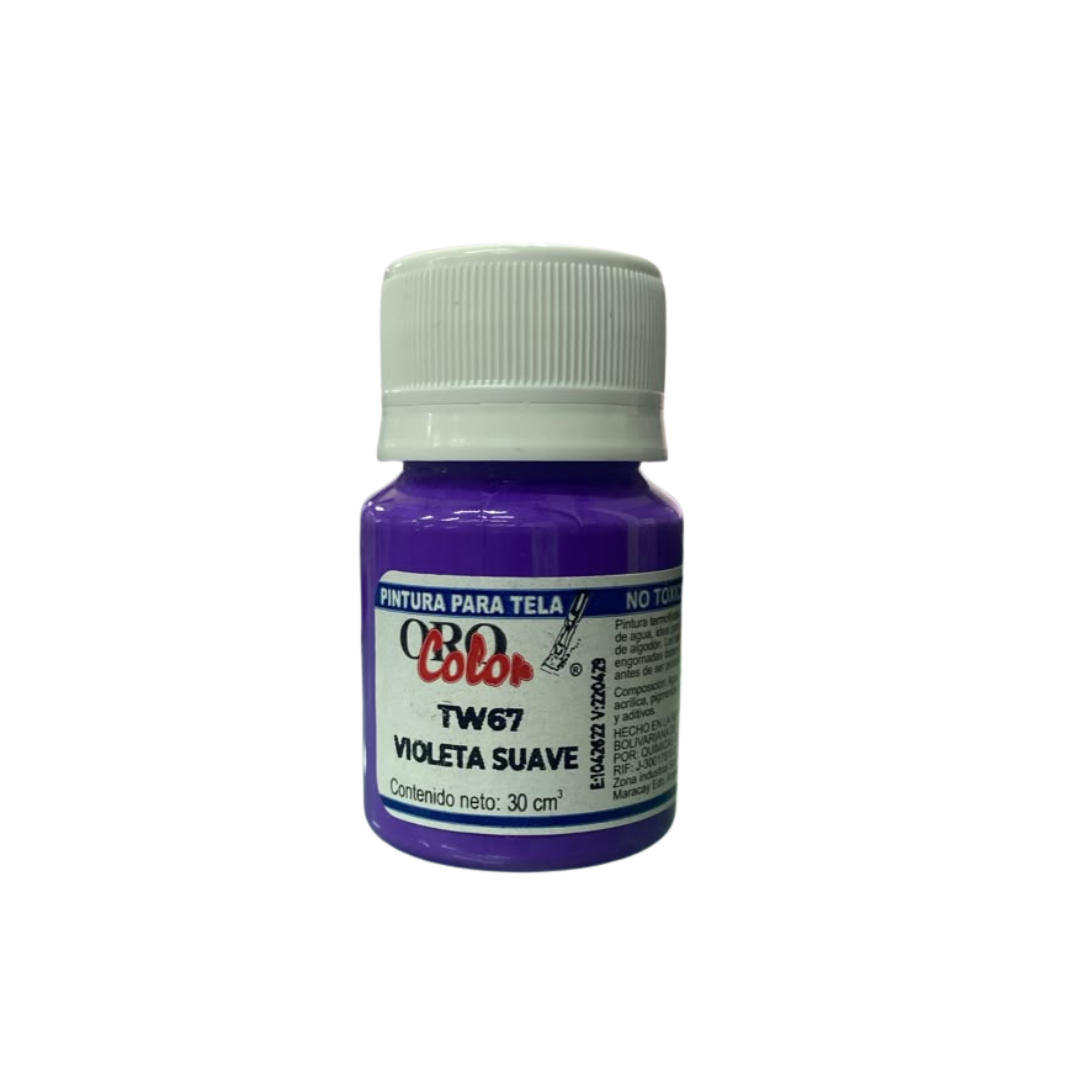 PINTURA PARA TELA VIOLETA SUAVE ORO COLOR