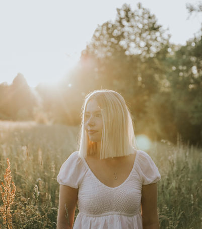 Portrait zu Sonnenuntergang