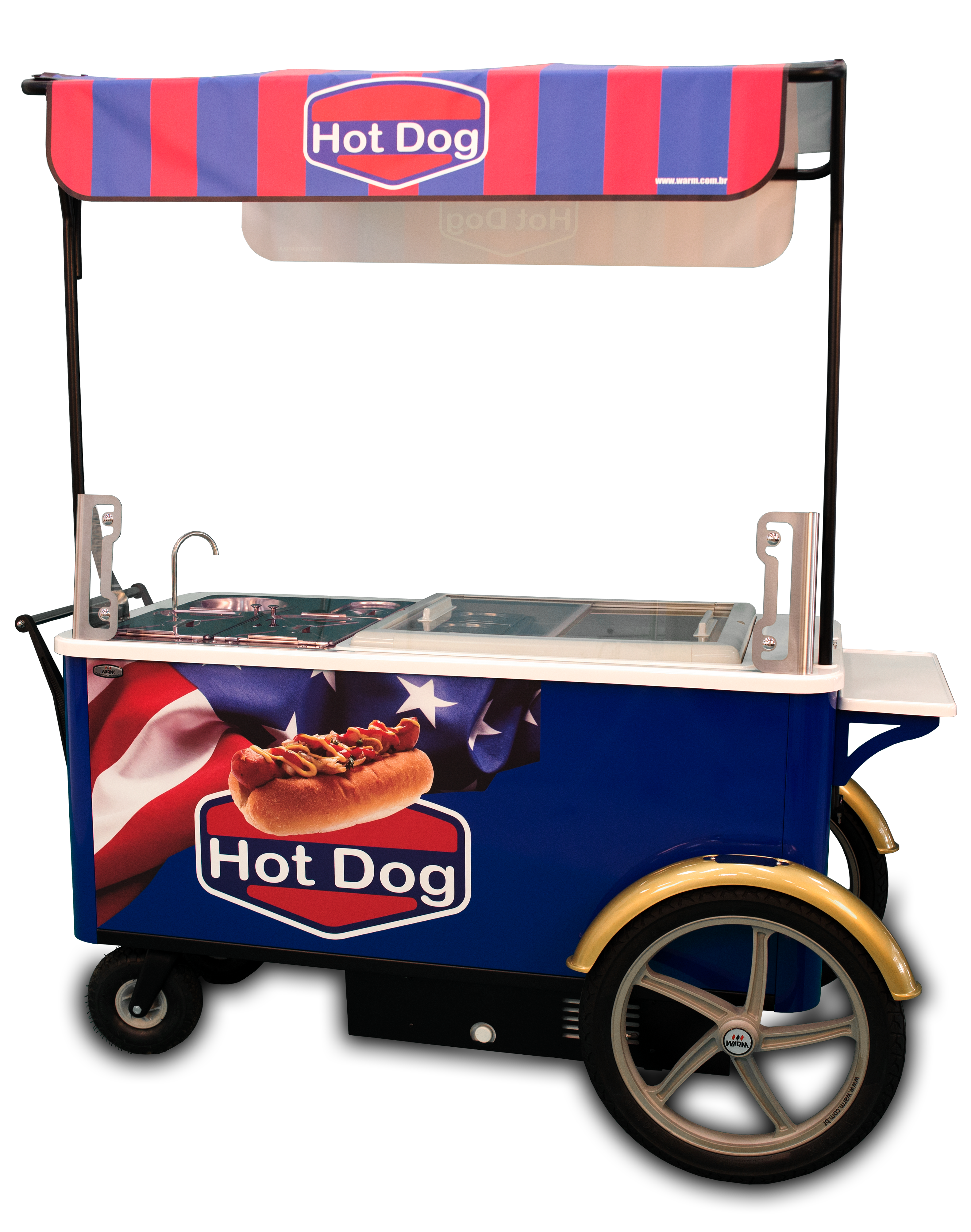 215PC Hot Dog Cart with Electric Freezer