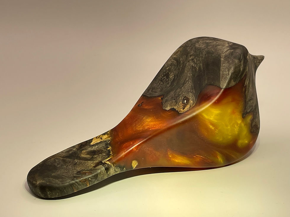 Thumbnail: Resin and Buckeye Burl Comfort Bird
