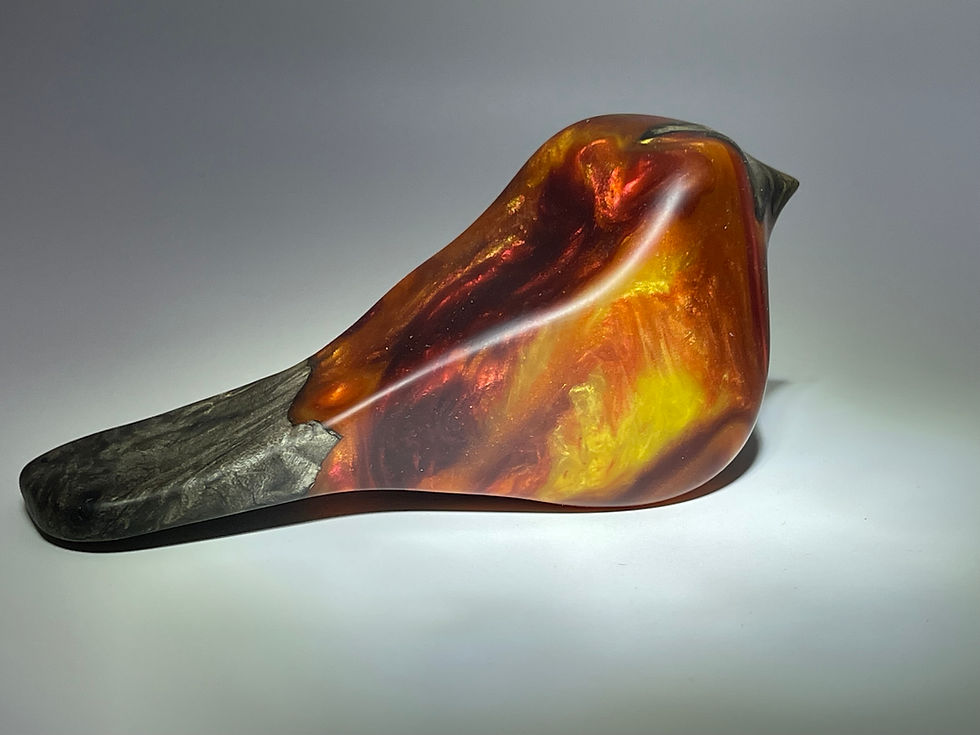 Thumbnail: Resin and Buckeye Burl Comfort Bird