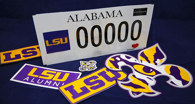 LSU license plate
