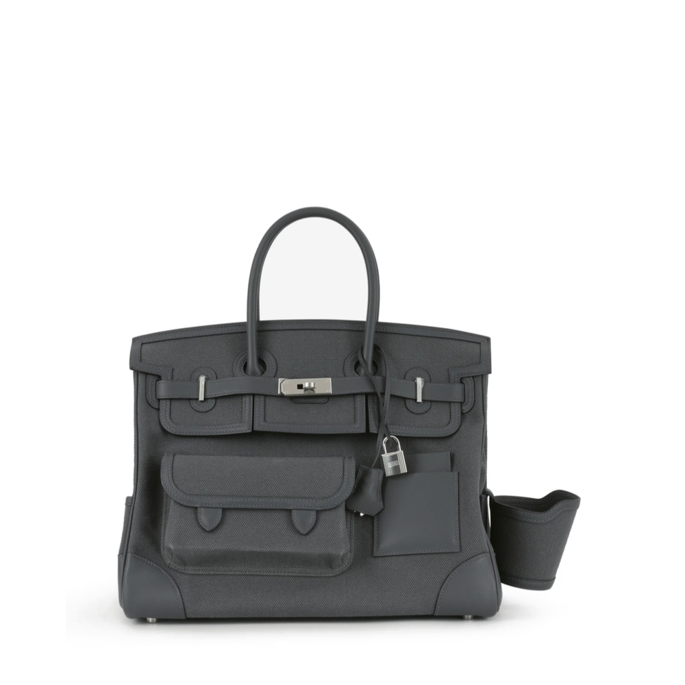 Hermès Birkin 35 Cargo Ardoise Palladium Hardware Stamp K