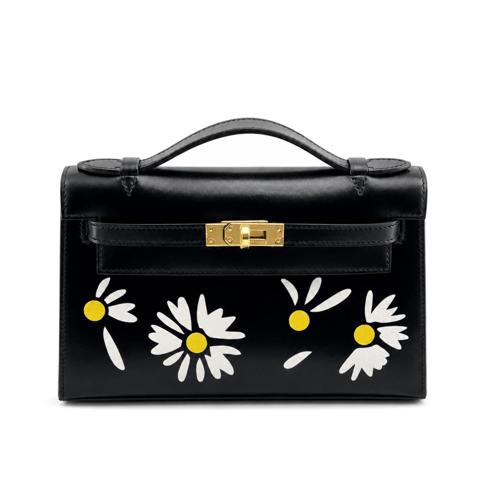 Kelly Pochette Daisy Black Box GHW G