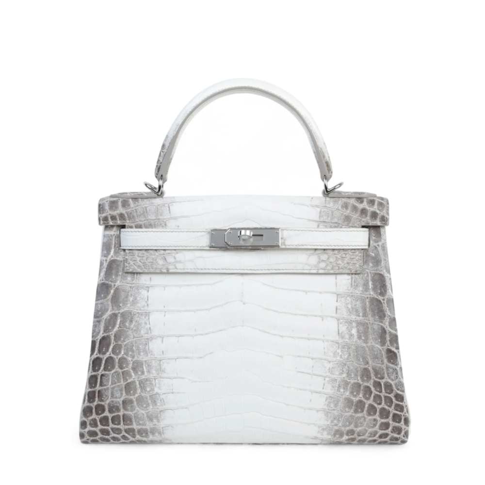 Hermès Kelly 28 Himalayan Palladium Stamp Z