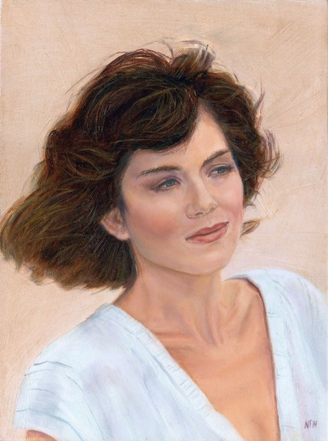 %22The Artist in Her Twenties%22, Oil on Canvas, 9%22x12%22.jpg