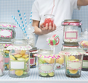 dulces en tarros