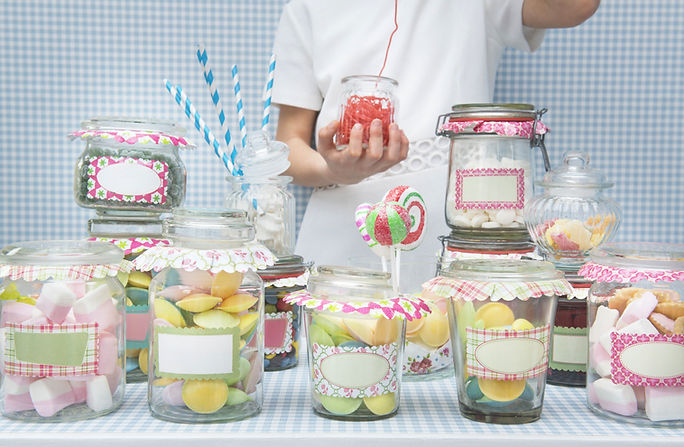 candy in jars