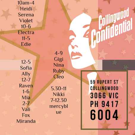 Tuesday 29/4/2025 roster