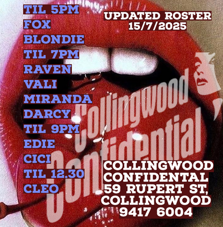 Updated roster 15/7/2025