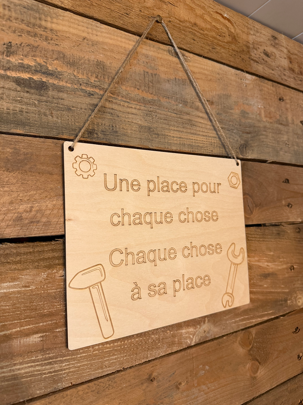 Miniature : Affiche en bois personnalisée - plaque de porte