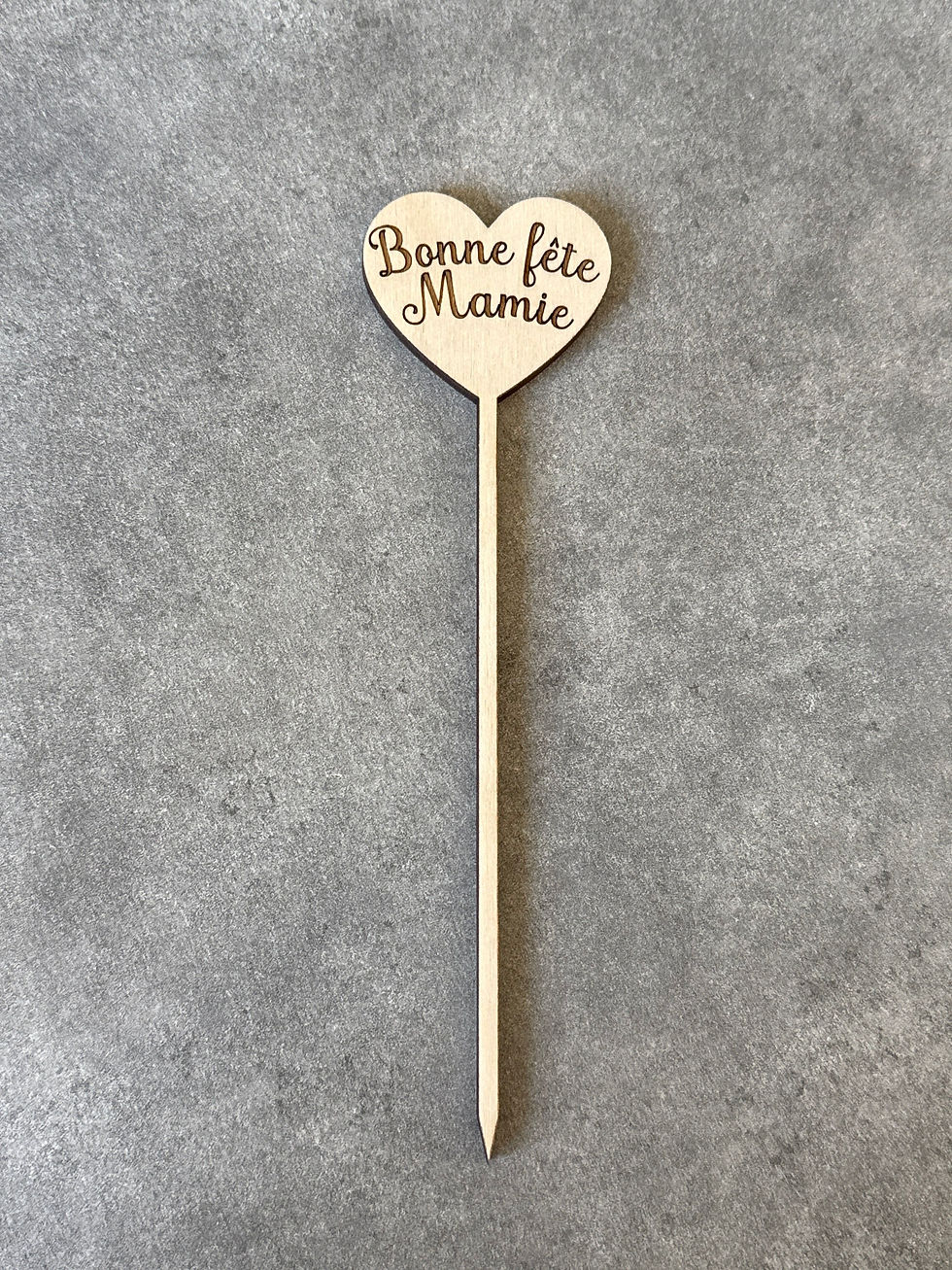 Miniature : Pic en bois personnalisé – message gravé pour plantes ou bouquets