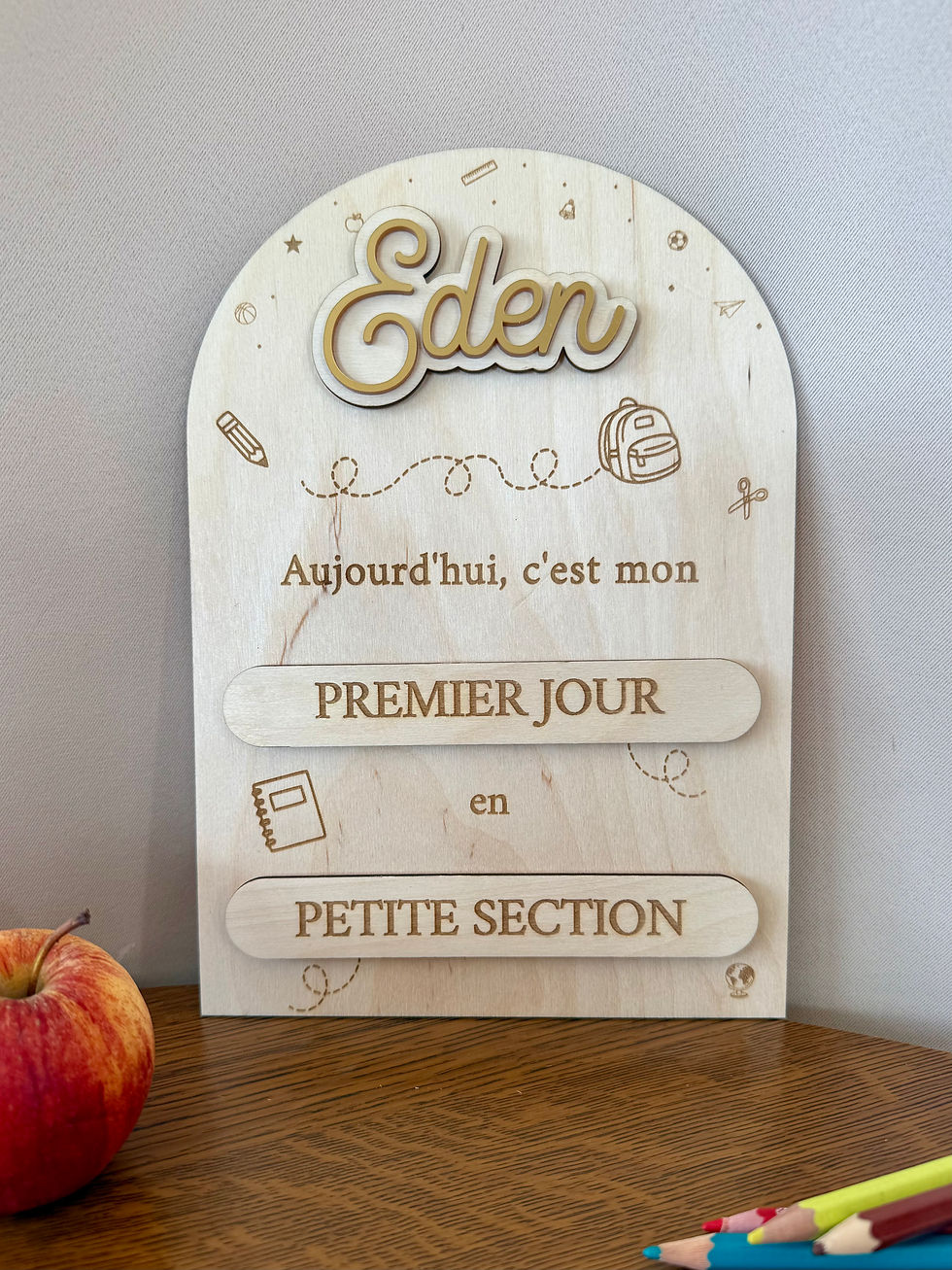 Miniature : pancarte pour photo de rentrée scolaire thème écolier