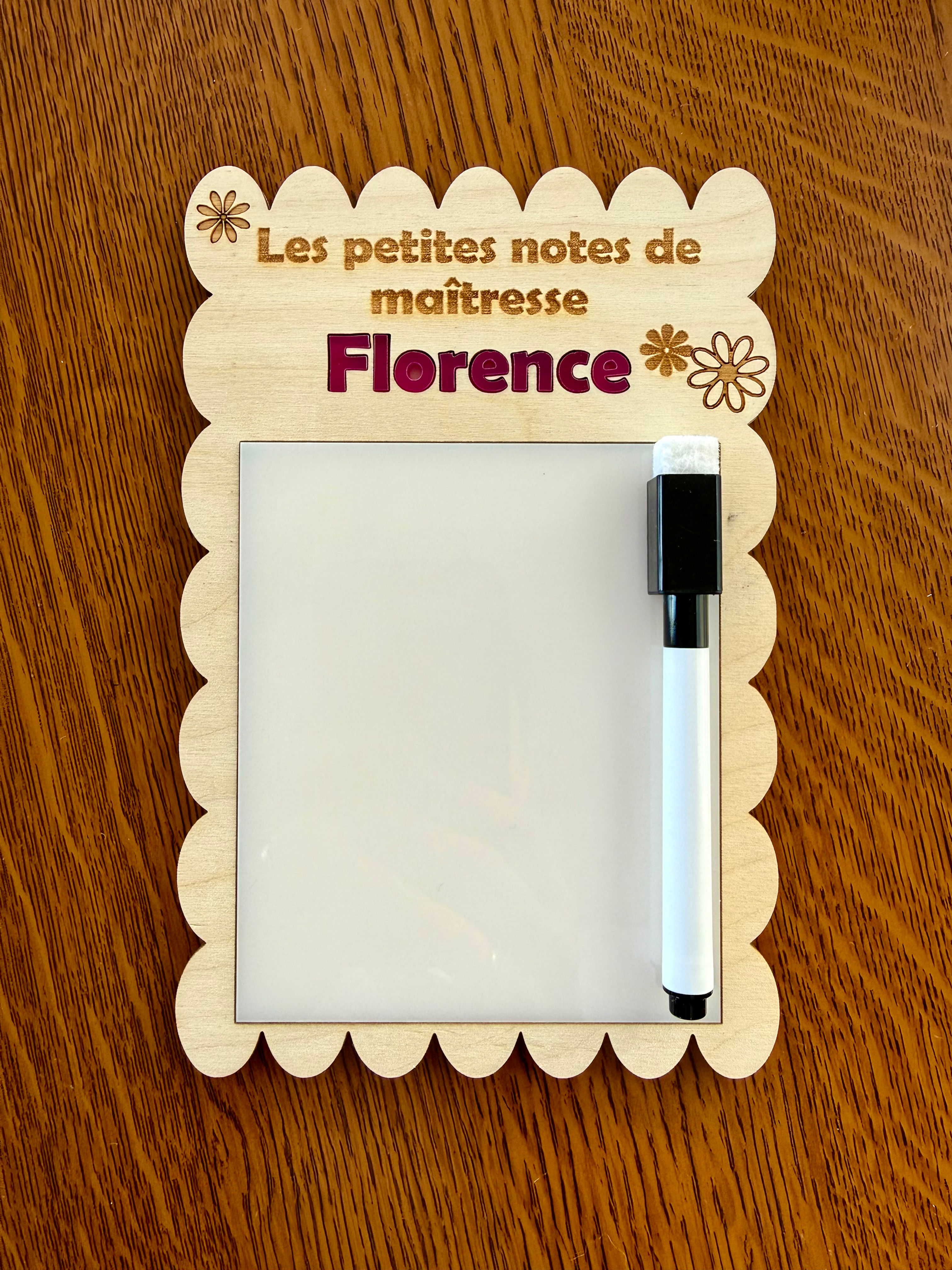 Bloc notes en bois personnalisé - idée cadeau de fin d’année
