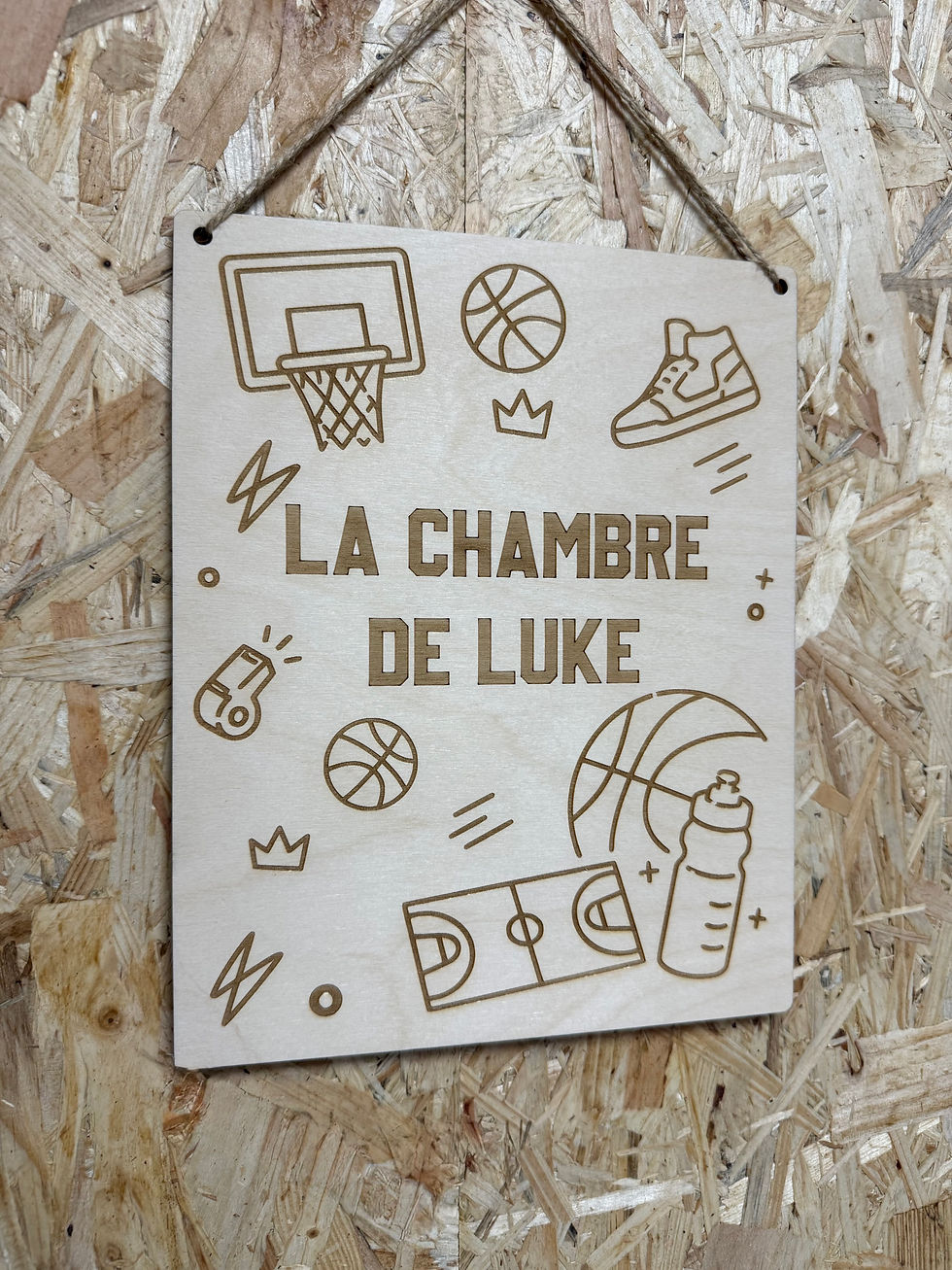 Miniature : Affiche en bois personnalisée - plaque de porte