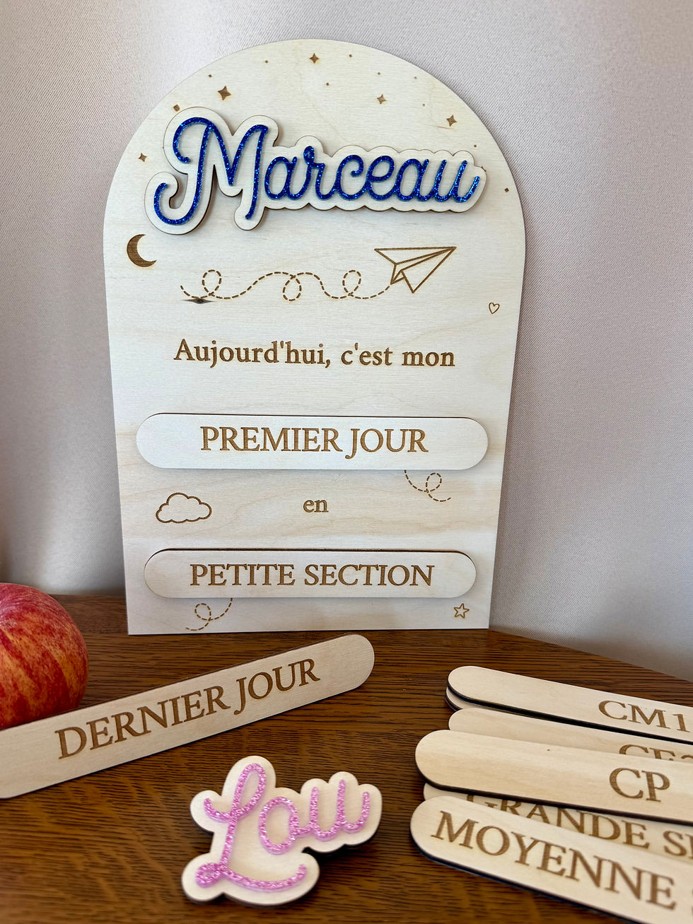 pancarte pour photo de rentrée scolaire thème celeste