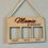 Miniature : Cadre photo en bois personnalisé - 3 photos - mot en relief