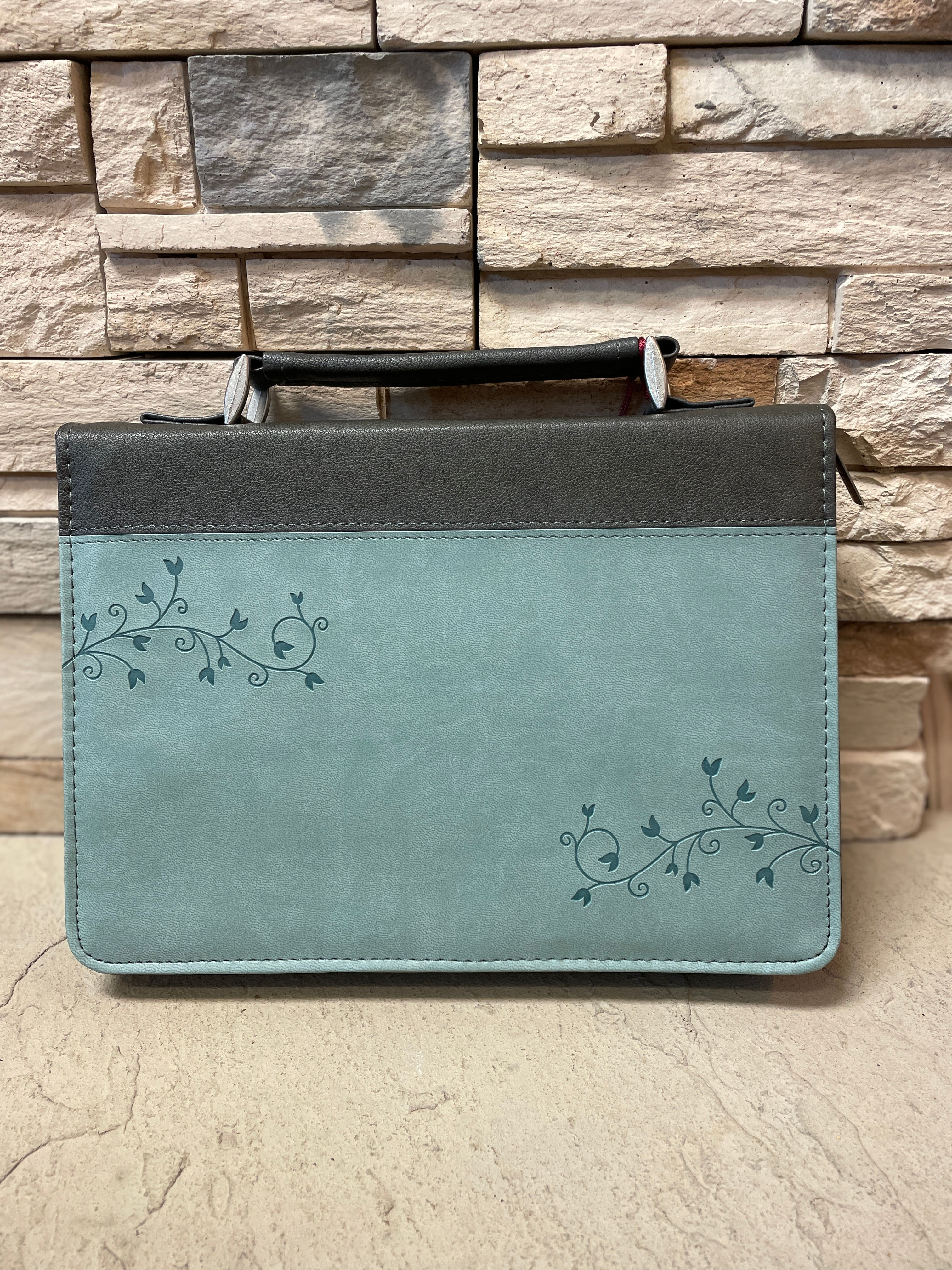 Bible Cover, LuxLeather Blue, Medium