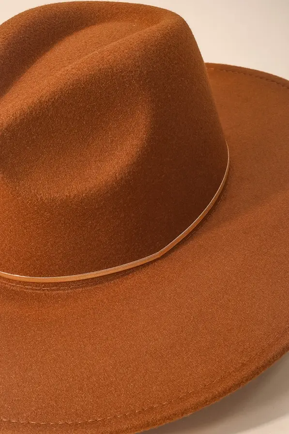 Thumbnail: Flat Brim Chain Hat Brown