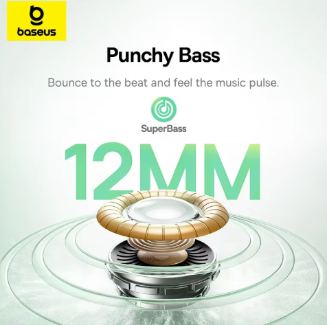 Thumbnail: Baseus Bass EP10/BP1 NC -43dB Noise Cancelling ANC True Wireless Earbuds Bluetoo