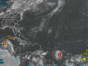 Beryl podría convertirse en un peligroso huracán antes de llegar a las Antillas Menores
